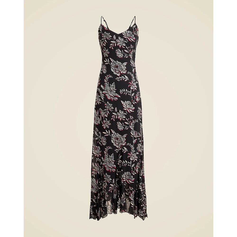 $298 New JCrew Flounce Hem Slip Dress - 4 - Picture 2 of 9